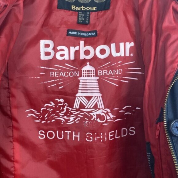 Rare Barbour x J.Crew 6 Shore Waxed Jacket Coat Navy Hooded - Picture 12 of 15